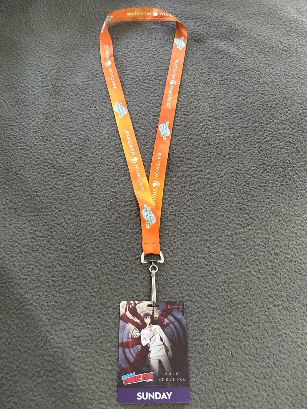 New York comic con 2023 Sunday badge and lanyard